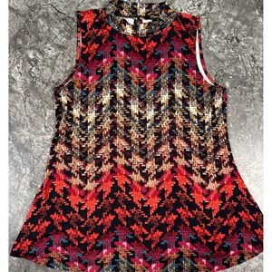 Cupio Womens Flowy Tank Top Keyhole Back Viscose Satin‎ Feel Sz M